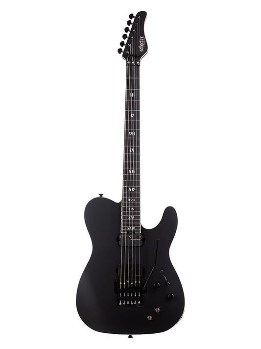 Schecter PT SLS Elite Evil Twin Floyd Rose, micro Sustainiac - Satin Black