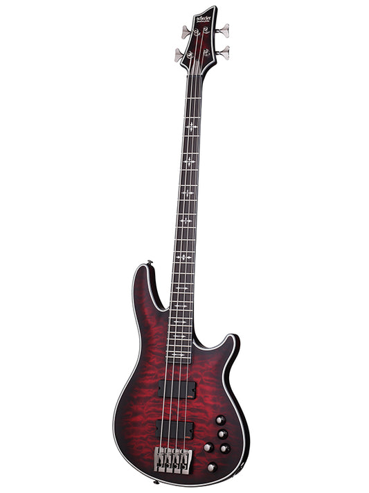 Schecter Hellraiser Extreme 4 Basse - Crimson Red Burst Satin