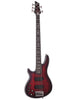 Schecter Hellraiser Extreme 5 Bass, left-handed – Crimson Red Burst Satin