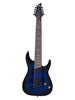 Schecter Omen Elite 8 Multi-scale – See-Through Blue Burst