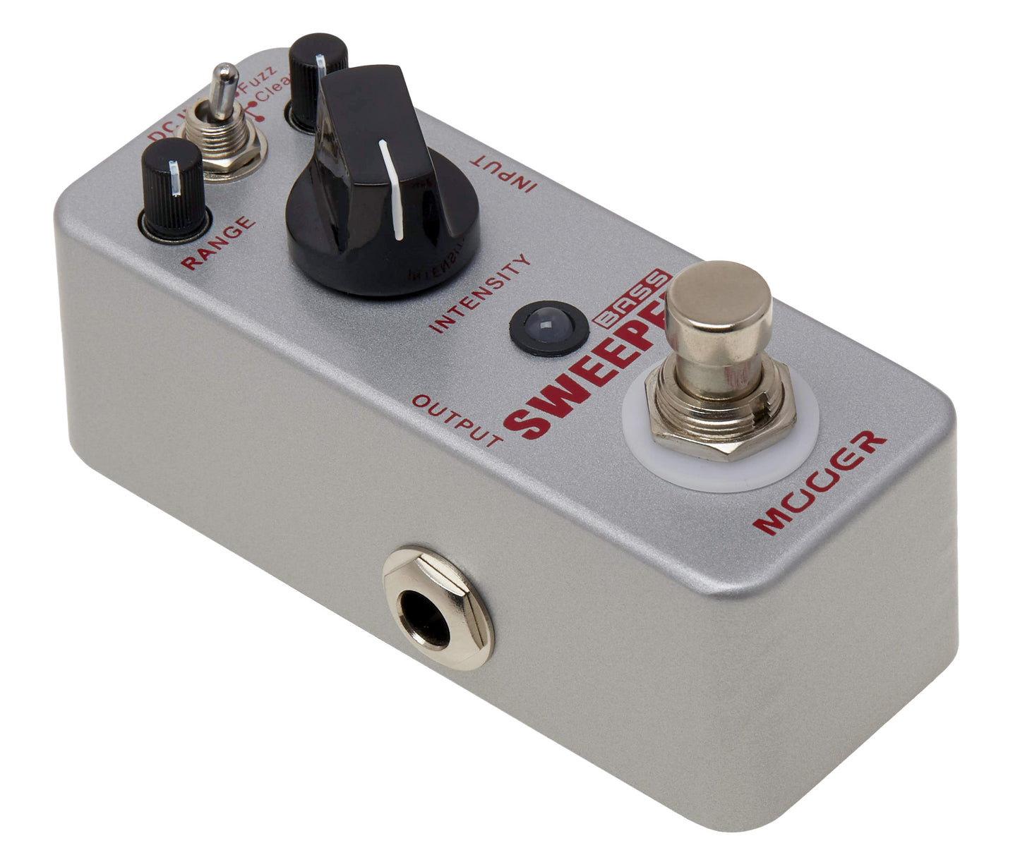 Pédale BASS SWEEPER, filtre d'enveloppe dynamique pour basse et guitare, switch Fuzz/Clean, boîtier métal, true bypass, gris