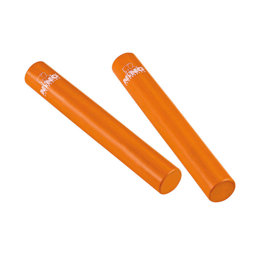 Paire de rattle sticks, 18cm, hévéa, orange