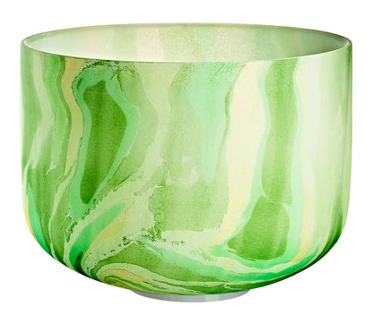 SINGING BOWL SONIC ENERGY CRISTAL 10" VERT, NOTE F4 CHAKRA COEUR