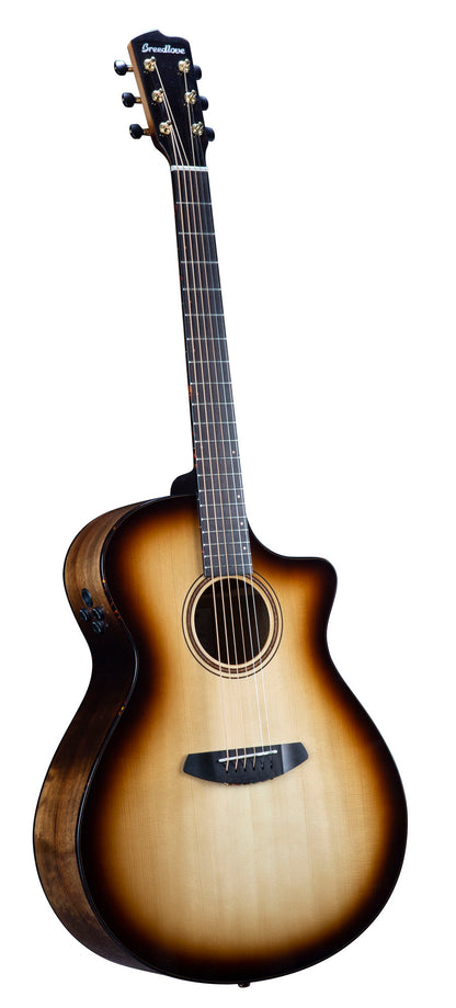 ARTISTA PRO CONCERTO BURNT AMBER CE, pan coupé, table épicéa massif, f/e myrtlewood massif, EQ Fishman Flex Plus-T, étui