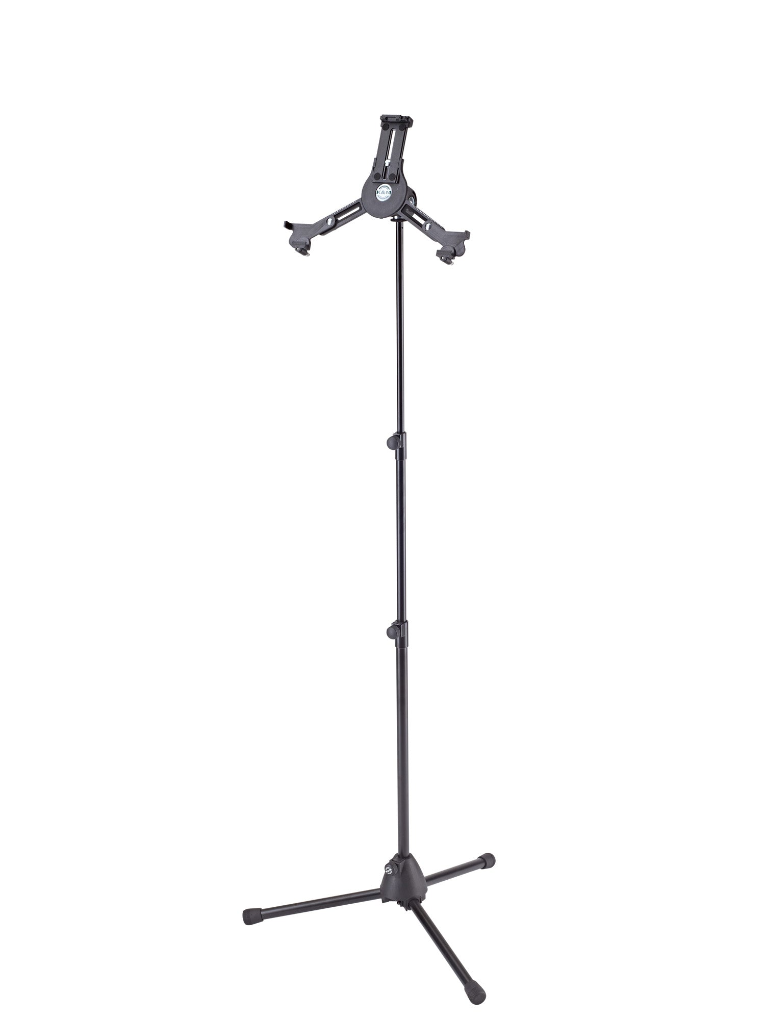 Support de tablette universel K&M 19793, sur pied.