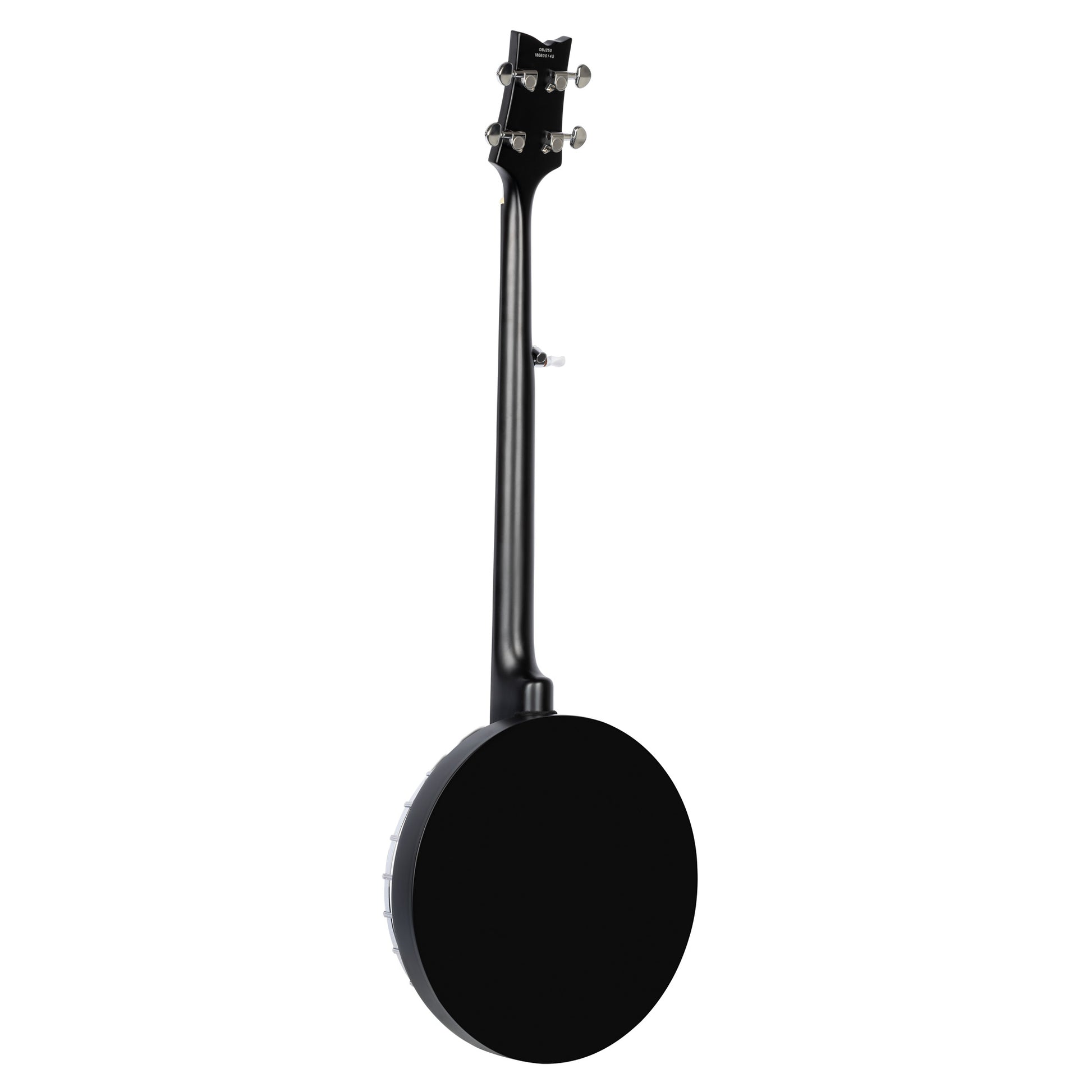 OBJ250, banjo 5 cordes, 24 tirants, cercle acajou, manche acajou, résonateur acajou, housse, noir satiné