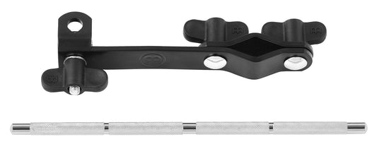 Multi clamp, attache 2 points pour une monture, 1 tige droite incluse, acier noir poudré