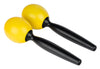 Nino 575Y Round Plastic Maracas, Medium, Yellow