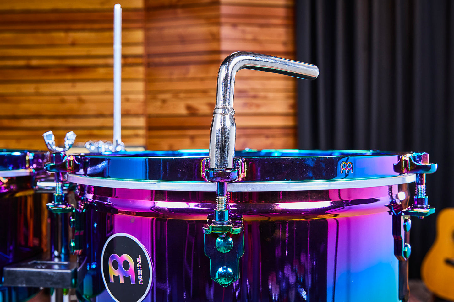 Jeu timbales 14 & 15" Diego Camacho, acier inoxydable, support double embase