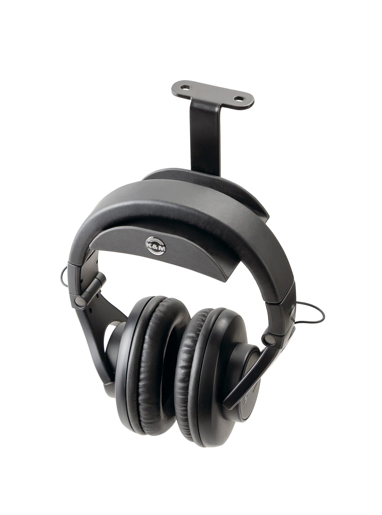 Support pour casque audio, acier, montage sous table (2 vis incluses), largeur 10 cm, poids 0.175 kg, noir