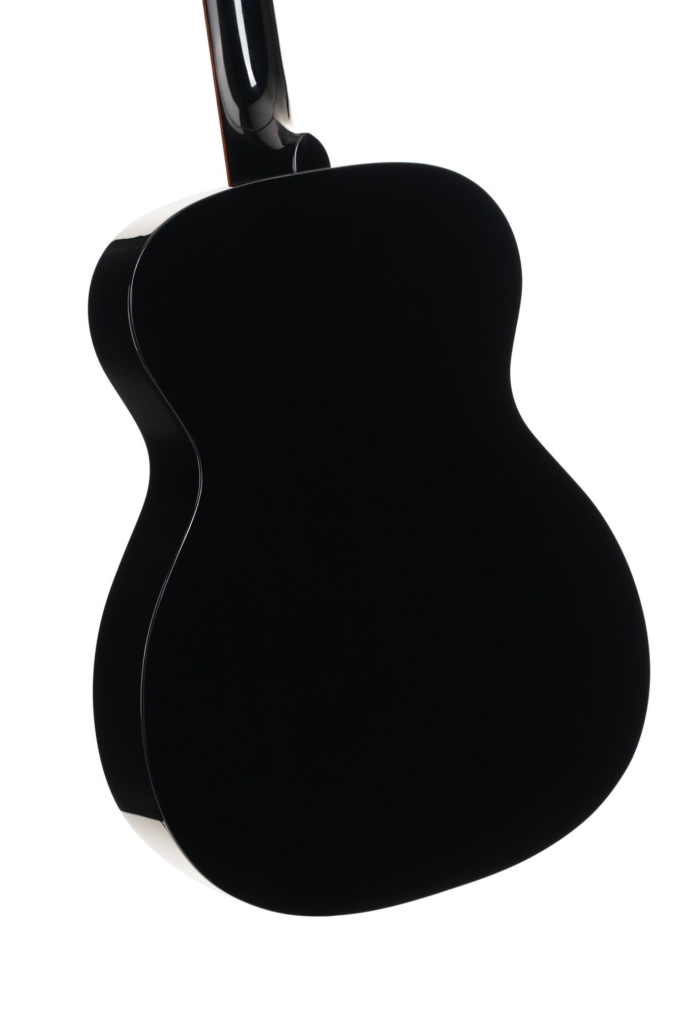 L60, forme Orchestra Model, table épicéa massif, fond & éclisses acajou, touche laurier, noir brillant