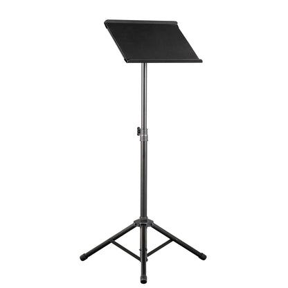 Table ordinateur jusqu'à 16", plateau rembourré haute adhérence, trépied double embase, hauteur réglable, noir