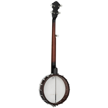 OBJ150OP, banjo 5 cordes fond ouvert, 18 tirants, cercle acajou, manche acajou, whiskey burst satiné