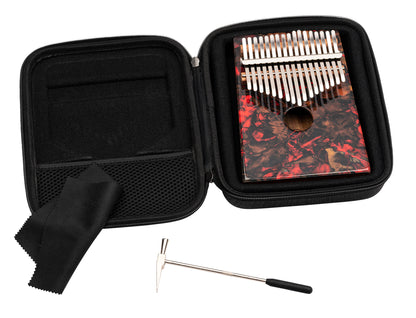 Kalimba Meinl avec rosace, 17 notes, design Lava - KA17LV