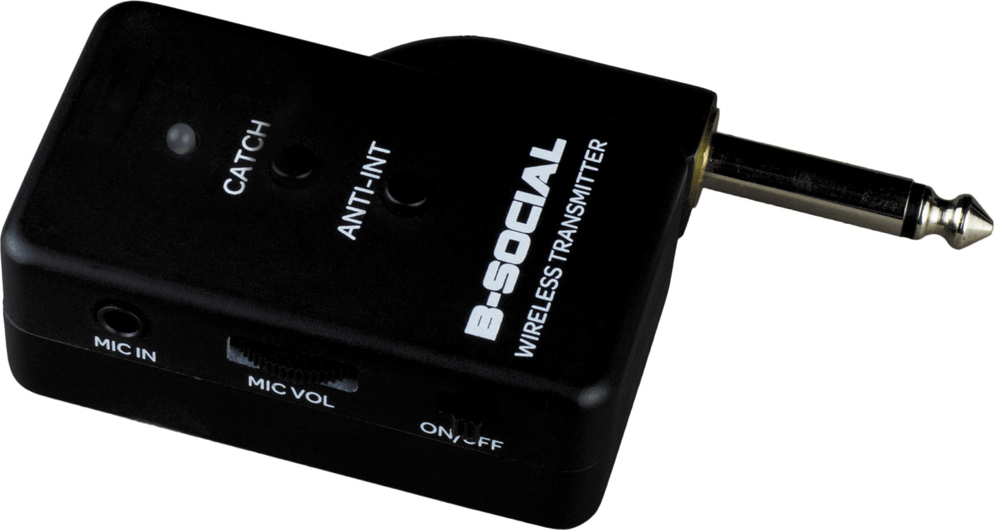 Ampli basse B-SOCIAL, interface audio Bluetooth et USB compatible PC/Mac, 2 x 35W, 2x HP doubles concentriques 5", 7.6 kg, noir