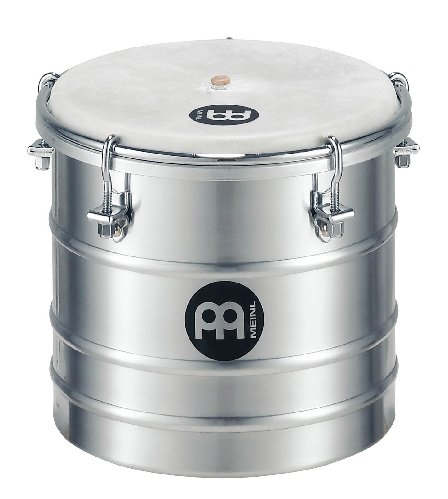 Cuica aluminium 6", accastillage chromé, peau de chèvre sélectionnée à la main