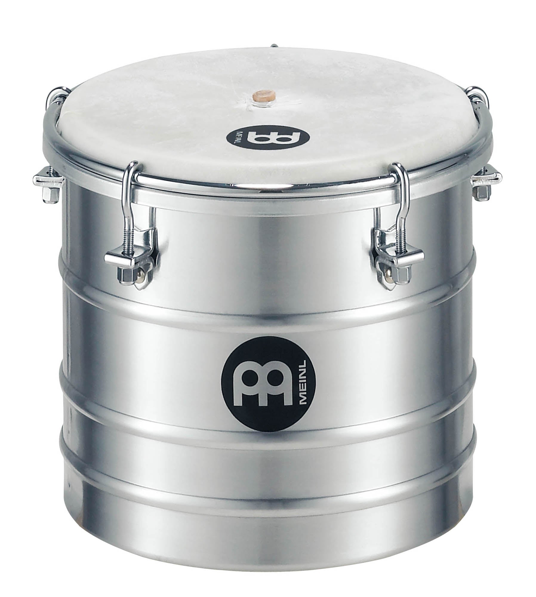 Cuica aluminium 6", accastillage chromé, peau de chèvre sélectionnée à la main