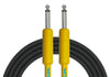 Kirlin IPCH241HYE3BK 3M Guitar Cable, Yellow Jack