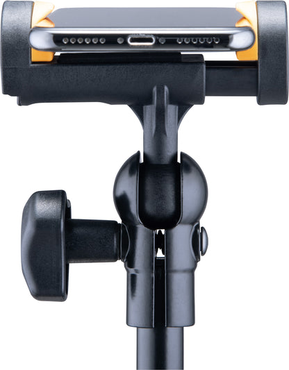 Support pour smartphone 4.7" à 6.9", attache pour table et pieds ronds ou carrés jusqu'à 3 cm d'épaisseur, noir