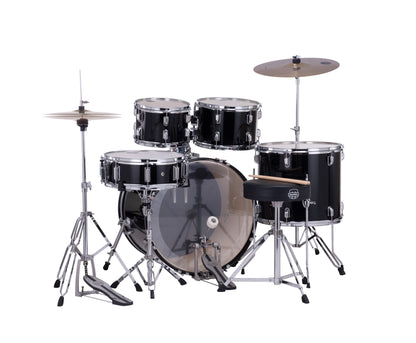 MAPEX COMET STAGE 22 5F NOIR COMPLETE AVEC HARDWARE, SIEGE ET CYMBALES