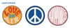 Ritter Set of 3 Love & Peace Badges