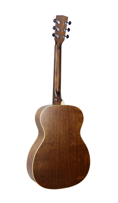 L100-O-CED, forme Orchestra Model, table cèdre massif, fond & éclisses acajou, touche palissandre, sillet 45 mm, naturel satiné