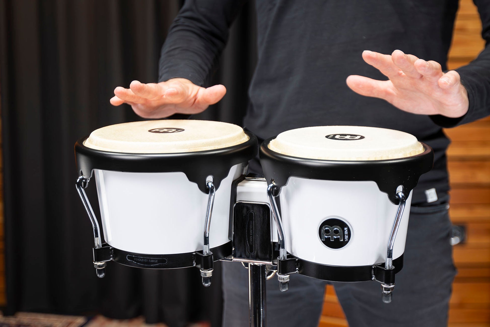 Bongos Meinl série Journey peaux buffle 6.5/7.5" ABS blanc