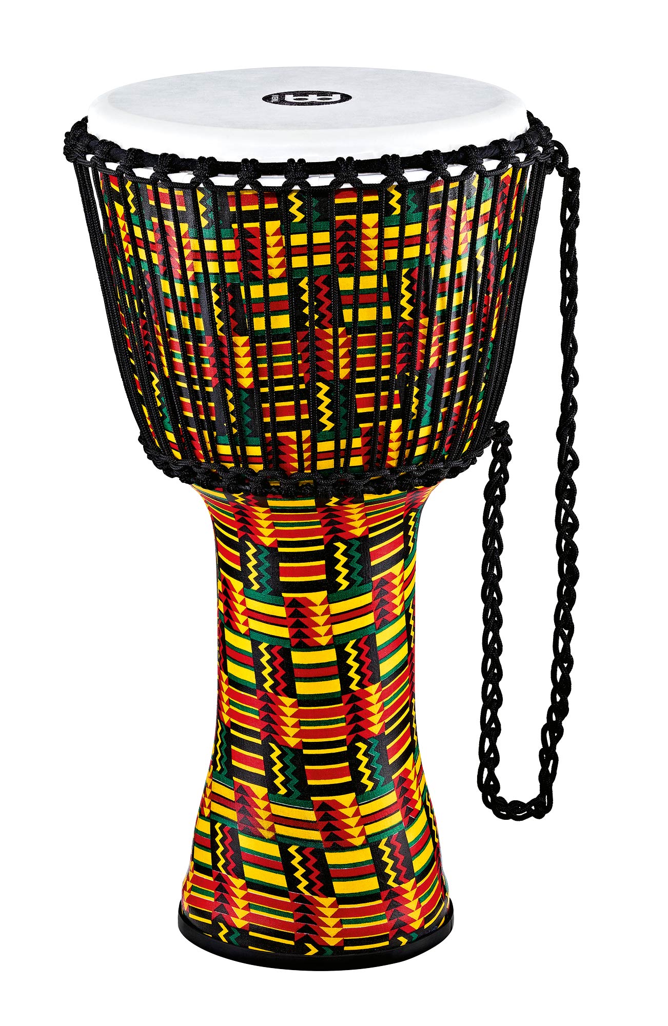 Djembé 10" Travel, fût et peau synthétiques, ultra léger, hauteur 51 cm, cordage nylon HTP 4 
mm pré-étiré, Simbra
