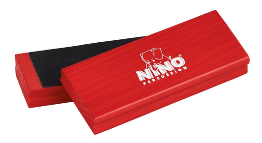 Paire de sand blocks, corps en pin, surfaces sablées, rouge