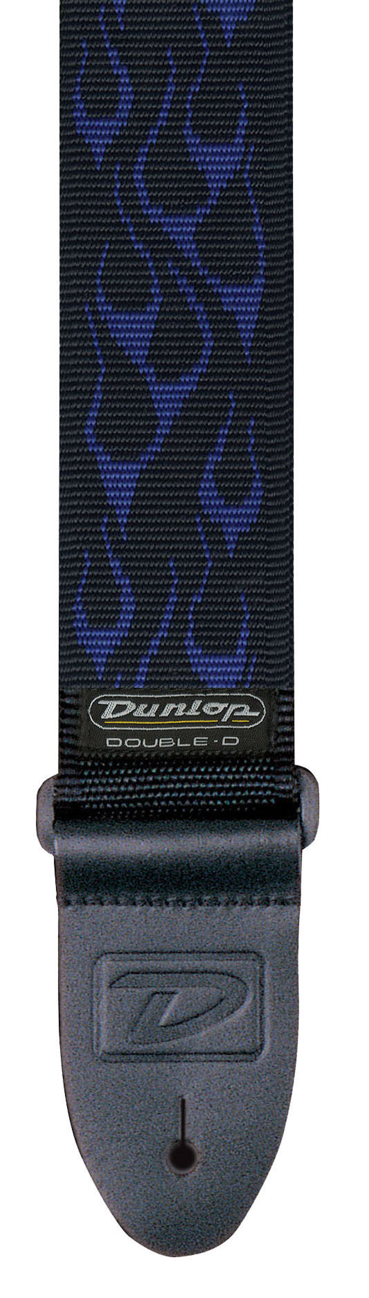 Courroie nylon modèle FLAMME, largeur 5 cm, noir et bleu