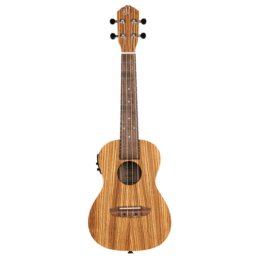 RFU11ZE, modèle Concert, EQ MagusUke, table zebrawood, f/e zebrawood, manche acajou, housse, naturel satiné