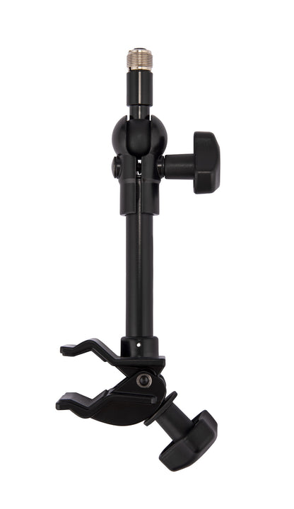 Support pour micro, attache sur pieds ronds ou carrés jusqu'à 3.5 cm d'épaisseur, noir