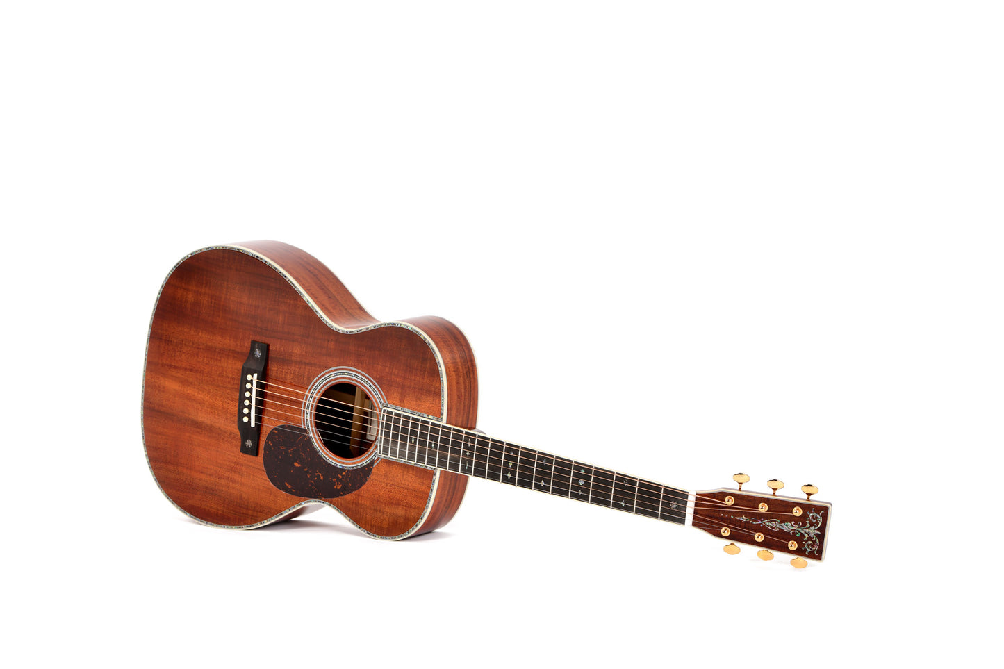 Modèle OMK2-42, édition spéciale, Forme 000, table Koa flammé massif, f/e Koa flammé, soft case, naturel brillant