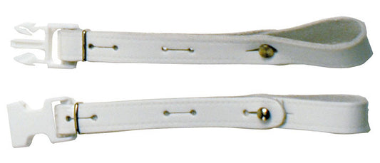 Fixe courroie dos, cuir blanc, à clipser