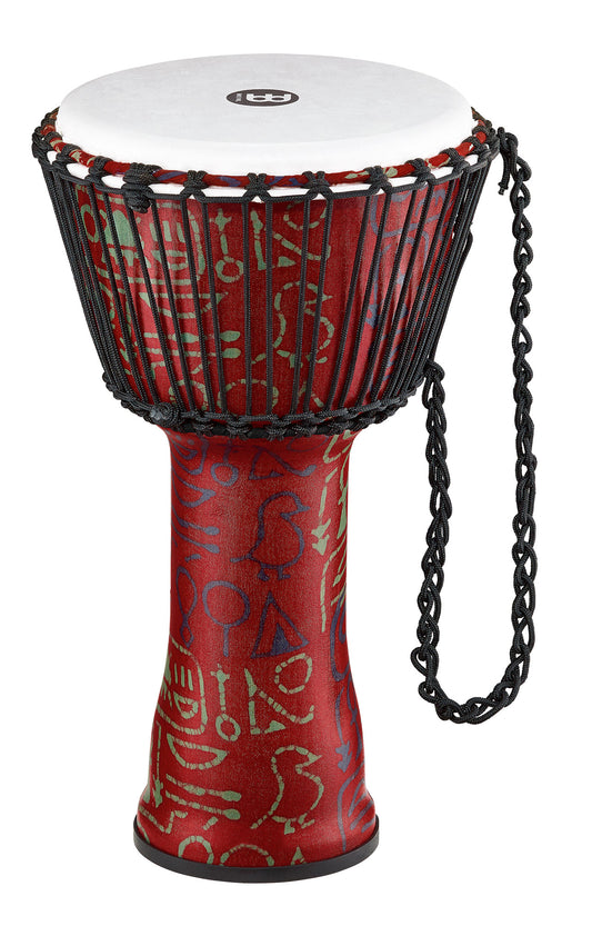 Djembé 10" Travel, fût et peau synthétiques, ultra léger, hauteur 51 cm, cordage nylon HTP 4mm pré-étiré, Pharaoh's Script