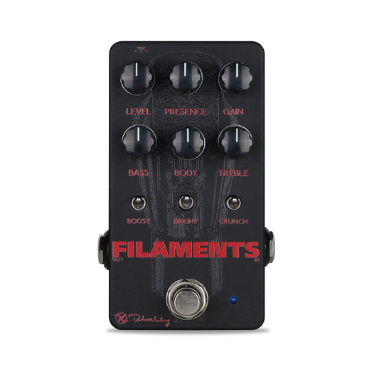 Pédale FILAMENTS, overdrive/distorsion hi-gain, 100% analogique