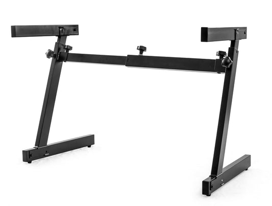 Support clavier en Z, pliable, jusqu'à 80 kg (hauteur: 60.5 - 93 cm, écartement: 57.5 à 85cm), noir