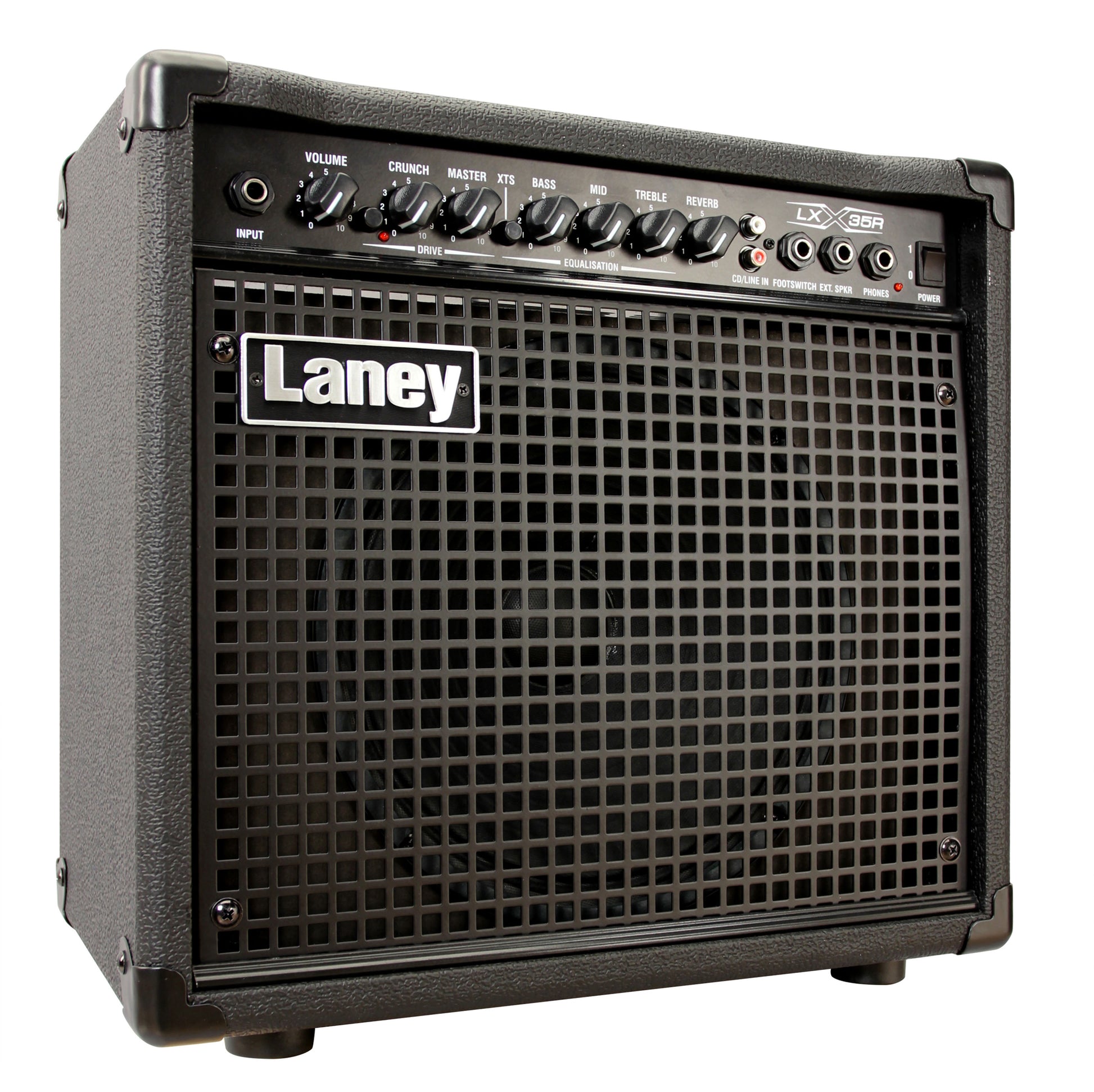 Ampli guitare électrique 35W, 1x HP 10", 2 canaux, EQ 3 bandes, réverb, 10 kg, noir