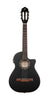Ortega -34 3/4 Spruce Guitar, EQ, Black RCE125SBK