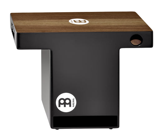 Slap-Top Cajon, pré-ampli Passive pickup system with high, façade noyer, corps fibre, timbre interne, projection du son, noir