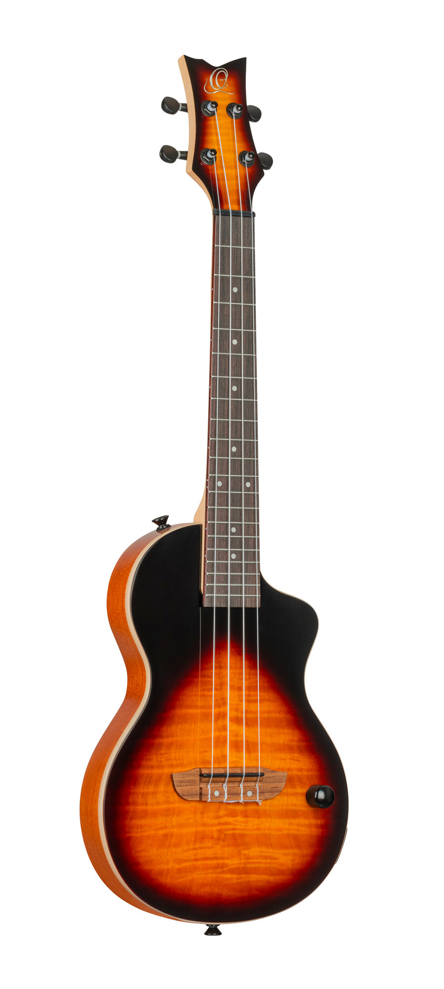 NEO-U-TGB, modèle Ténor, pan coupé, EQ MagusExpress, table érable flammé, corps okoumé, manche érable, housse, tobacco burst