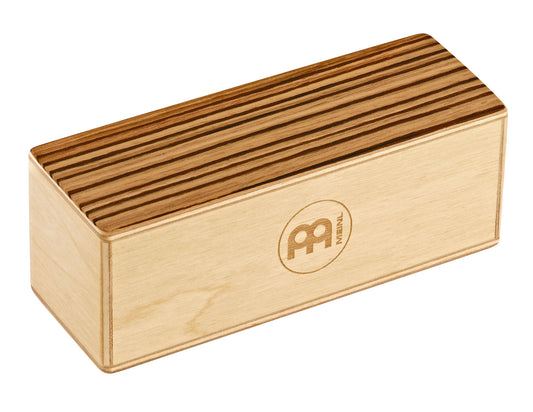 SHAKER MEINL BOIS, RECTANGULAIRE, PETIT, BOULEAU BALTIQUE, HAUT/BAS EXOTIQUE ZÉBRÉ