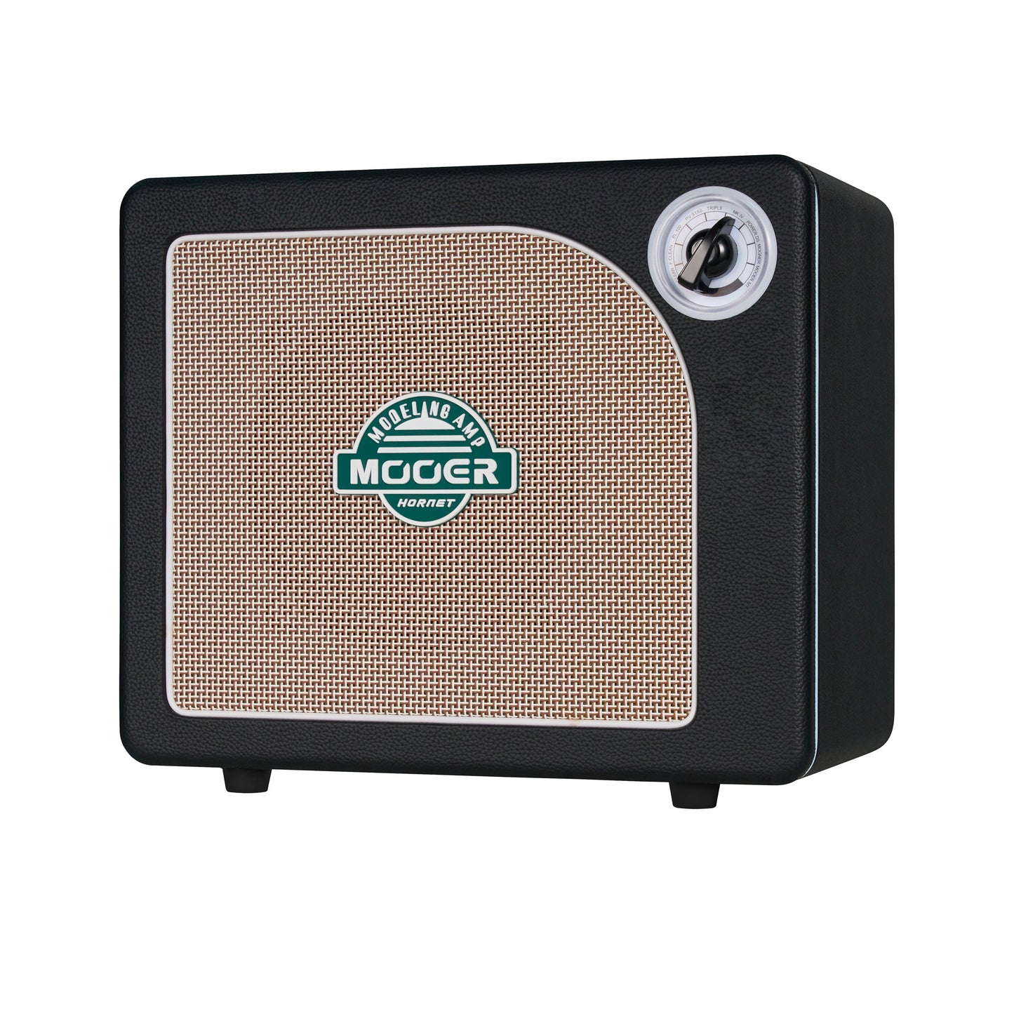 Ampli HORNET BLACK LI, 15W, HP 6.5", 9 modélisations d'amplis haute-qualité, effets Modulation/Délai/Réverb, batterie, noir