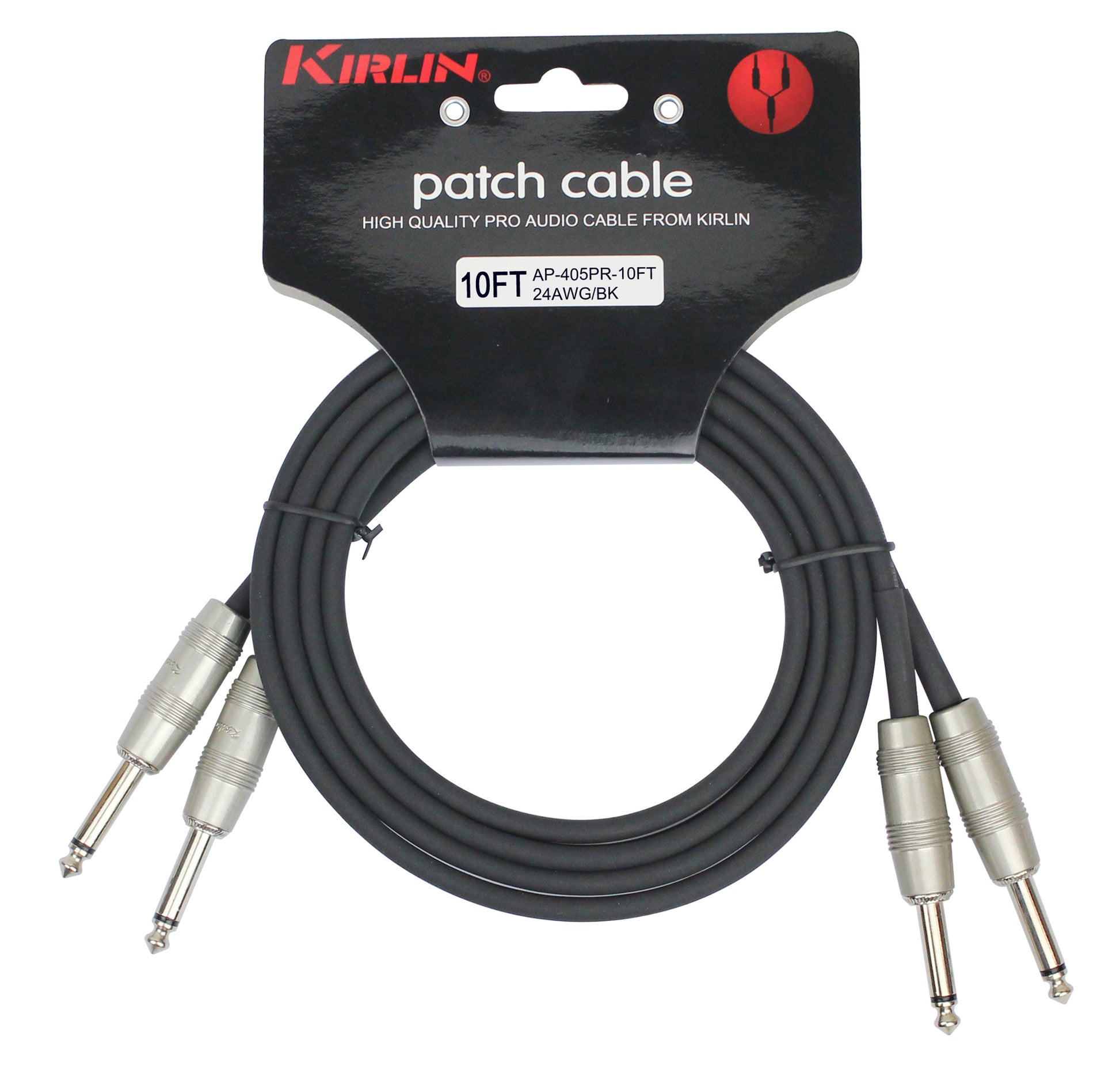 Câble patch MEDIUM 2x Jack mono/2x Jack mono, 3 mètres, noir