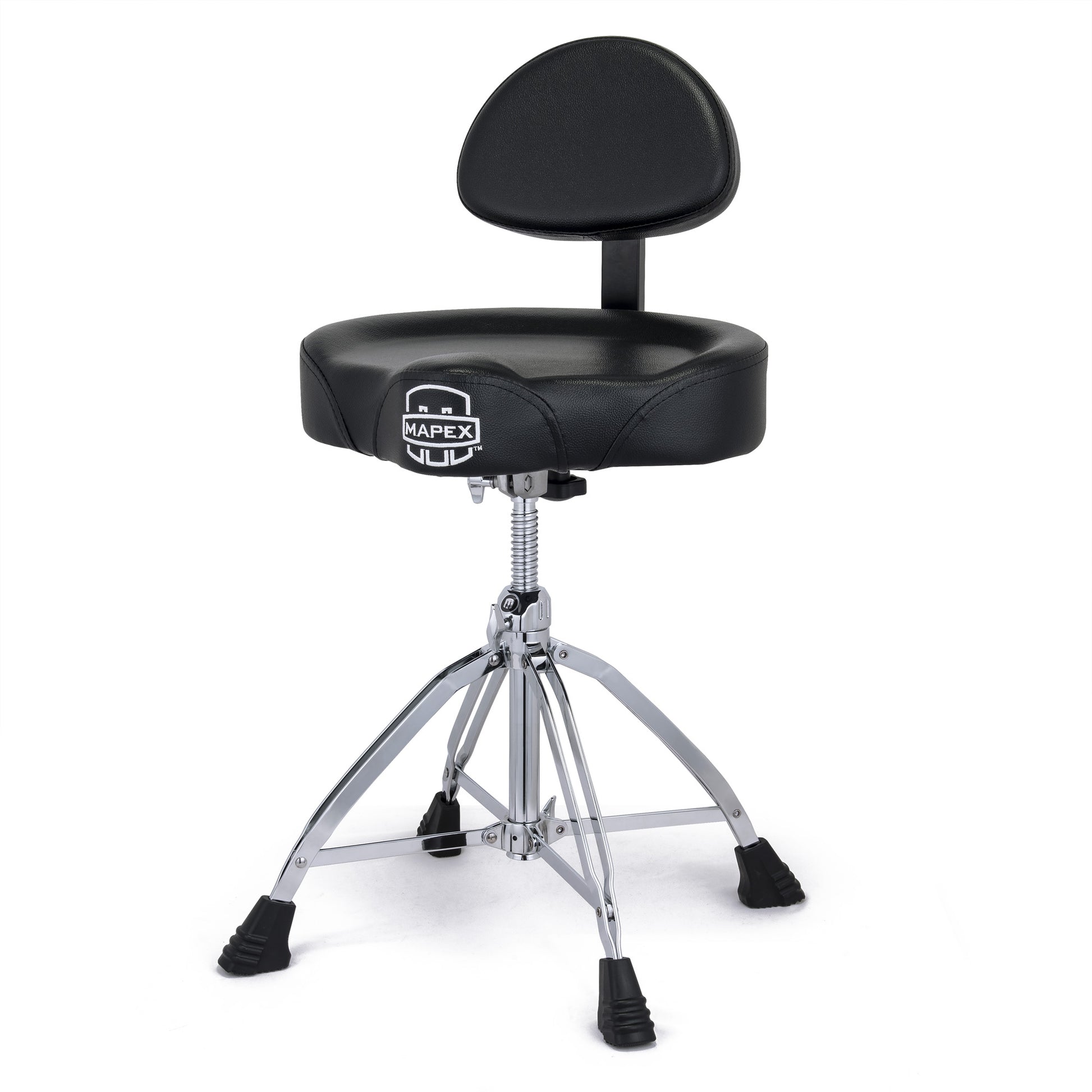 MAPEX SIEGE BATTEUR PRO MOTO A DOSSIER SIMILI CUIR NOIR