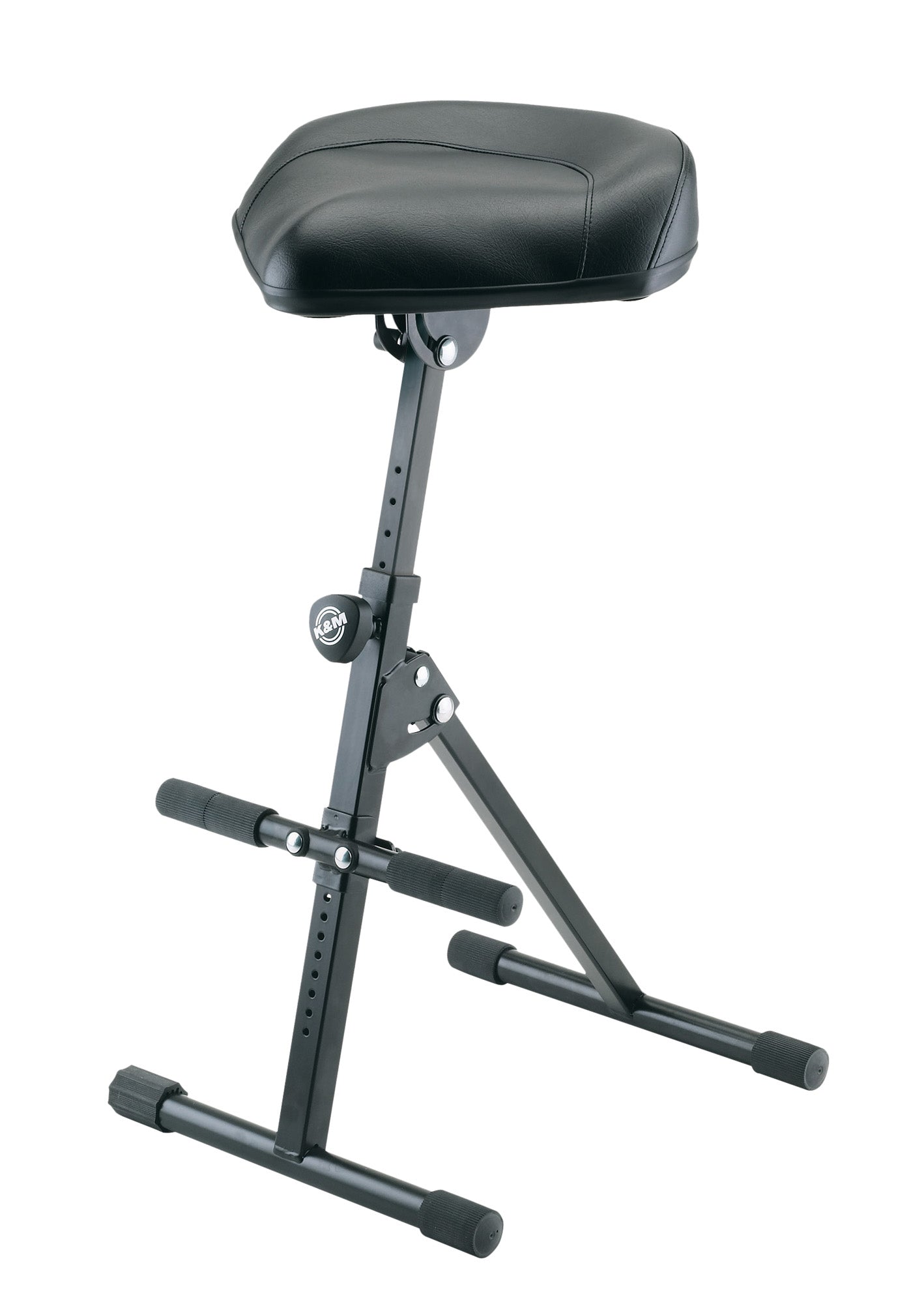 Siège avec ressort pneumatique, acier, assise ergonomique, repose-pieds ajustable, hauteur: 60 à 90 cm, poids: 8.39 kg, noir