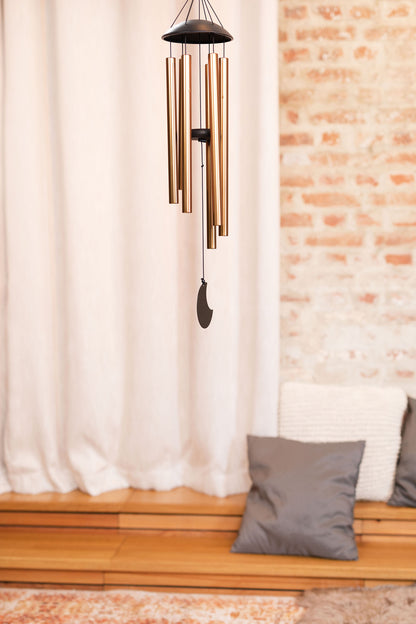 CHIMES SONIC ENERGY MOON 32", BRONZE