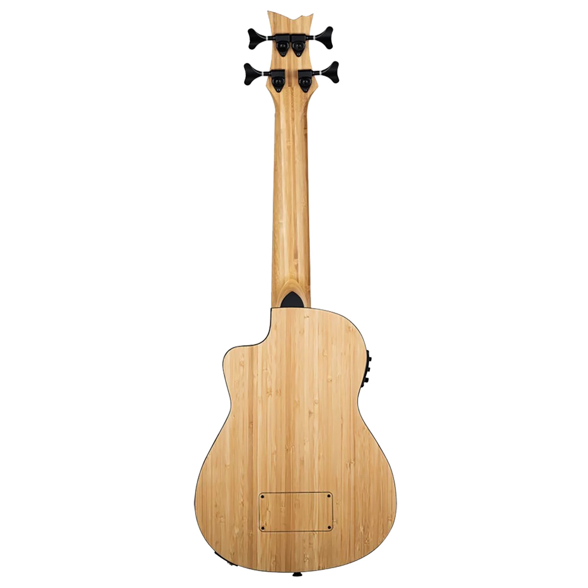RUNAB-UB, modèle Ukebass, pan coupé, EQ MagusUkePro, table, f/e bambou massif, manche bambou, ouïe en F, housse, naturel satiné