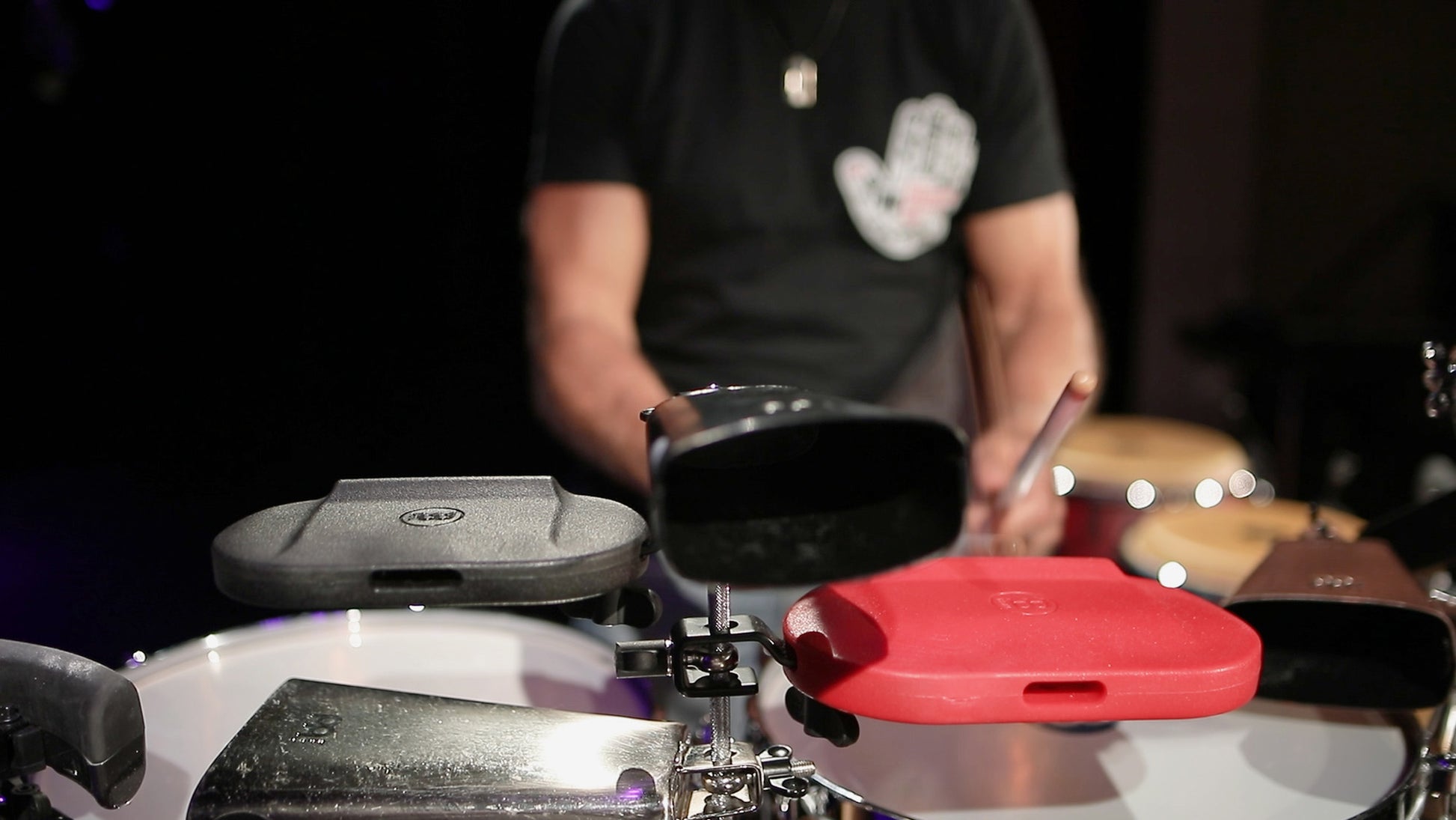 Block percussion Meinl, polyéthylène, aigu, avec attache, rouge