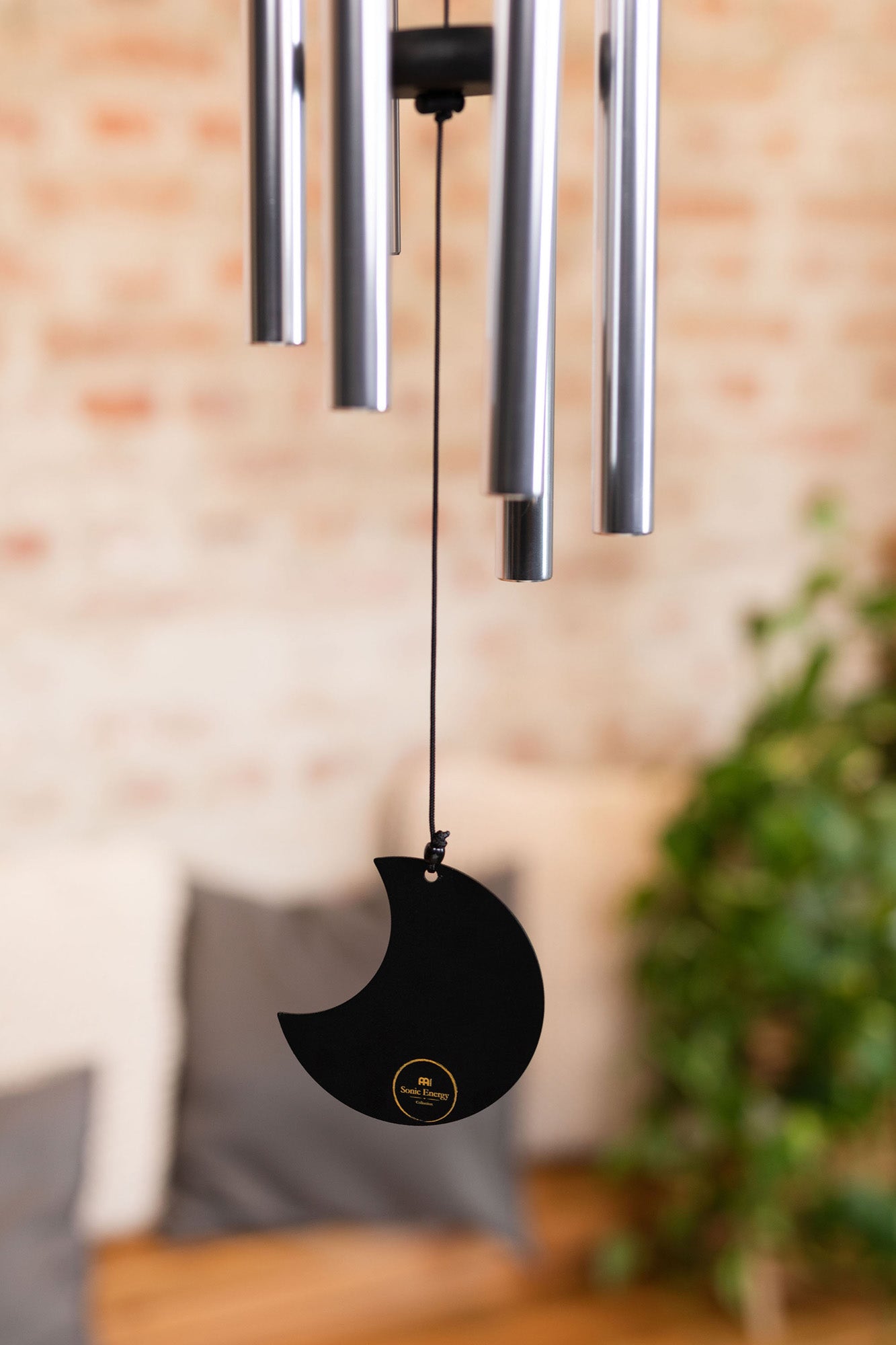 CHIMES SONIC ENERGY MOON 32", ARGENT